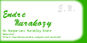 endre murakozy business card