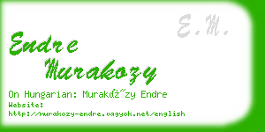 endre murakozy business card